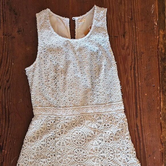 Hollister Dresses & Skirts - Hollister Women's Dress S Light Blue Sleeveless Crochet